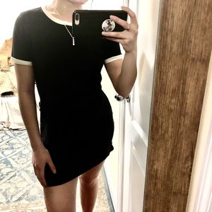F21 Monochrome Black White T-shirt Dress